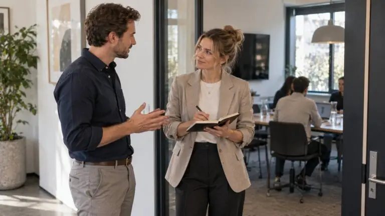 Feedback persoonlijke ontwikkeling tijdens een rustig gesprek na een werksituatie