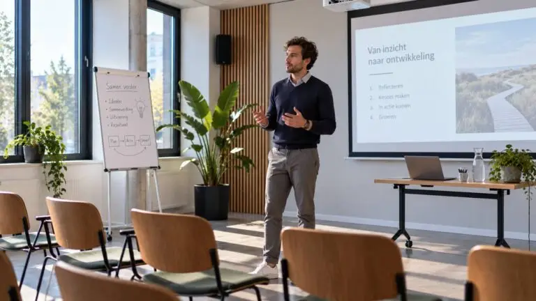 SMART doelen voor persoonlijke ontwikkeling toepassen door een concrete vaardigheid zoals presenteren gericht te oefenen